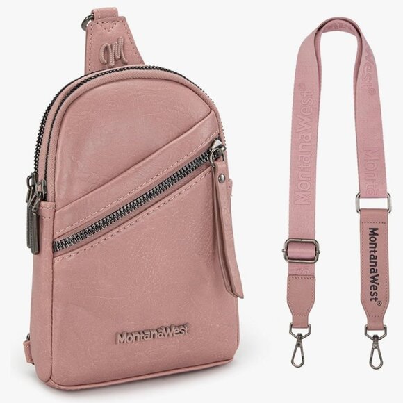 Montana West Handbags - NWT Montana West Mauve Pink Crossbody Retails $49